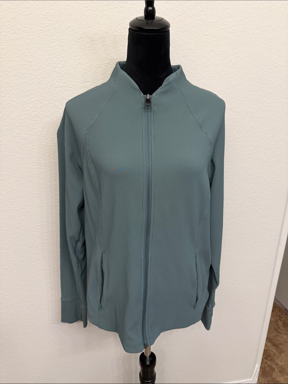 Athleta Teal Zip-Front Jacket